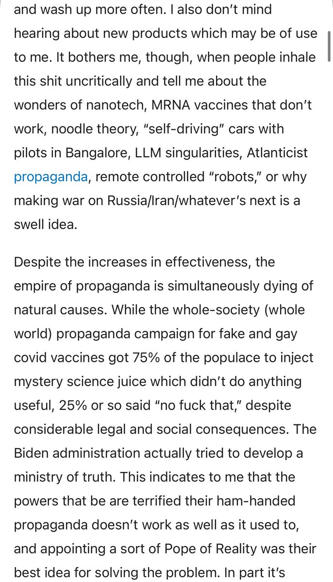 bronzeagemantis's tweet photo. Very good new Locklin article on propaganda. Crazy number: “Bureau of Labor and Statistics reports about 50,000 reporters versus 6 million people directly employed as PR or marketing people, not including those in government work. 120:1 ratio at least, probably more like 10000:1 if you only count reporters who are interested in something resembling objective reality.”

https://t.co/BUlC9v2RhL