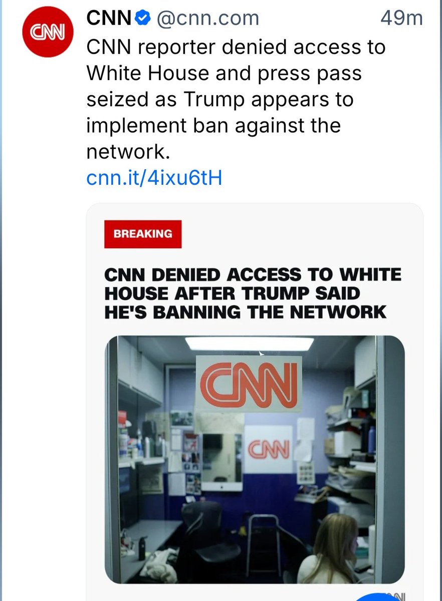 softtail65's tweet photo. Media this morning: Oh my god, trump really banned MSNow, CNN & Politico from the Whitehouse!!! 😱
Me: Oh, no! Maybe y'all should have grown spines and pushed back against that squatter in the Whitehouse and his lies in the past.
In part, you helped to create this monster. Fuck off.