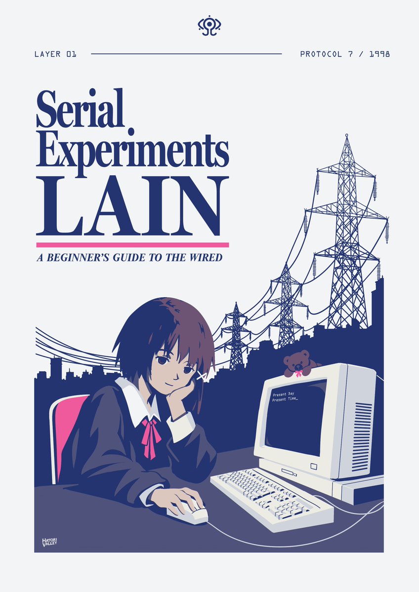HatoriValley's tweet photo. Serial Experiments Lain: 𝐀 𝐁𝐄𝐆𝐈𝐍𝐍𝐄𝐑'𝐒 𝐆𝐔𝐈𝐃𝐄 𝐓𝐎 𝐓𝐇𝐄 𝐖𝐈𝐑𝐄𝐃 https://t.co/VA9f5f8Dqs