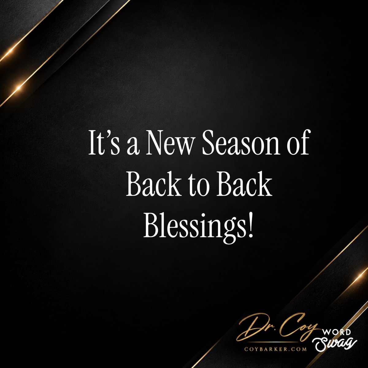 coybarker's tweet photo. The blessings shall chase you down! https://t.co/mDkqlihYQT