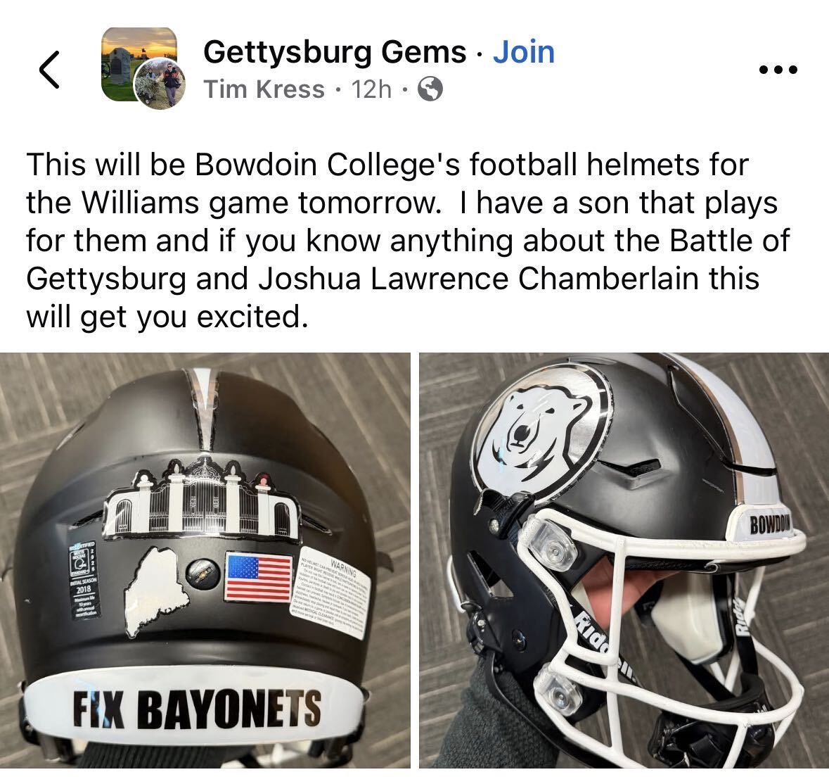 RedditCFB's tweet photo. Bowdoin helmets going hard this week. https://t.co/cTAfWlFyAe