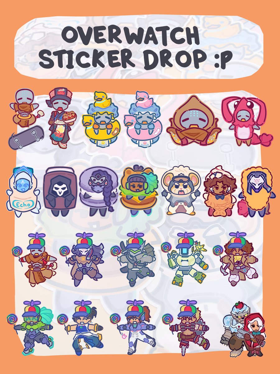 omnicshrimp's tweet photo. New + returning #overwatch sillies now available in my shop again :P https://t.co/a3ep29ZscS