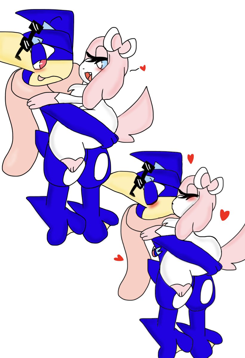 1GreninjaSimp's tweet photo. Oh damn- (this is one of my favorite drawings of them, even though it’s like, a year old. I love them, their so happily in love ><) #greninja #sylveon #pokemon #fanart #pokemonocs #ship #greninjaoc #sylveonoc https://t.co/q1cT9T6SDm