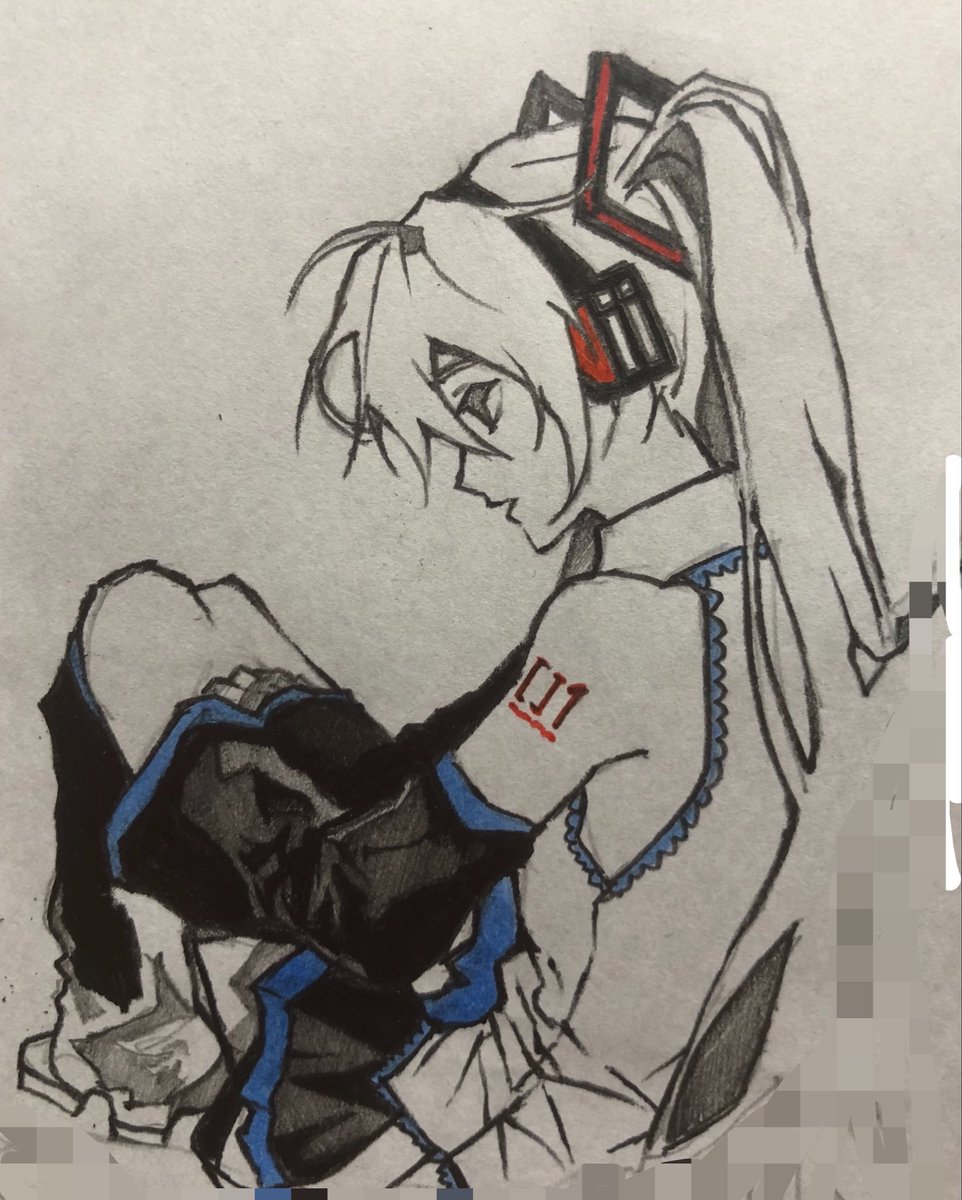 sorryz1nse1's tweet photo. ミクちゃん描いてるよー https://t.co/6BGhvqjgvJ