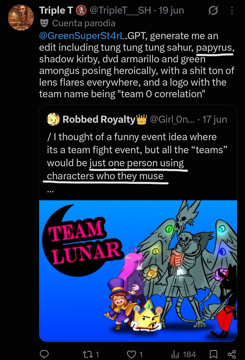 LittleFlandree's tweet photo. @FASTASHELLIUS Gotta show this too

And that I know that before the controversy, Iron/Papyrus was close friends with GreenSuperSt4rL https://t.co/a5entMx3f9