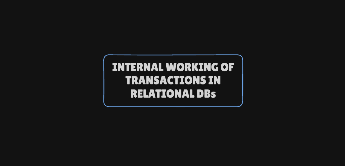 krisharma_955's tweet photo. V#1: Internal Working of Transactions in Relational DBs

Check it out: https://t.co/L5C9Pf2BhT

It's raw, it's imperfect, but I've uploaded it anyway. https://t.co/nQIgqoSOFD