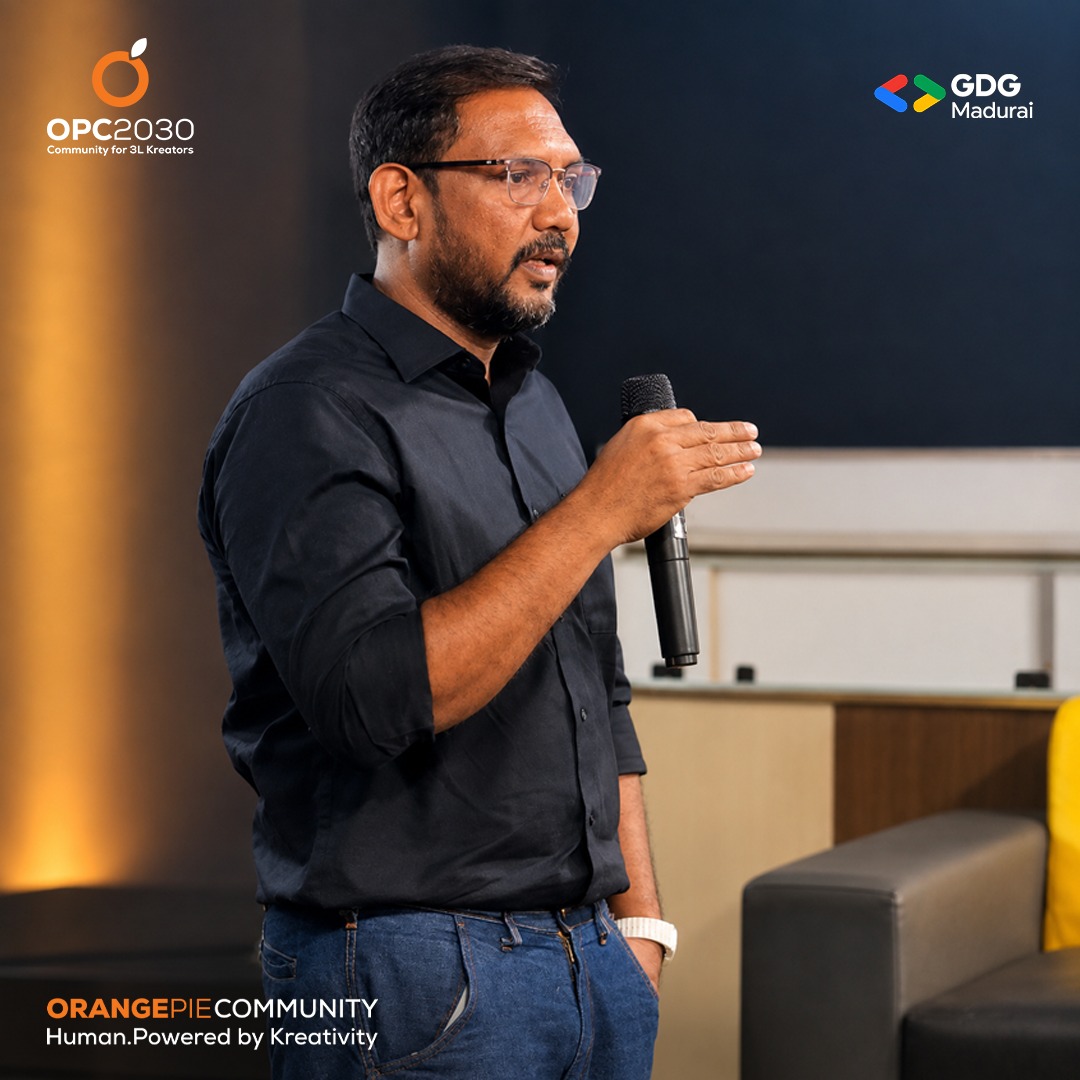 Orangepieai's tweet photo. Our Full Stack &amp; Design Thinking Awareness Workshop, organized by GDG Madurai × OrangePie Community, brought together students, developers, creators, designers and changemakers under one roof.

#OrangePieCommunity #GDGMadurai #LearnConnectGrow #TechCommunity https://t.co/SKedFPp8p0