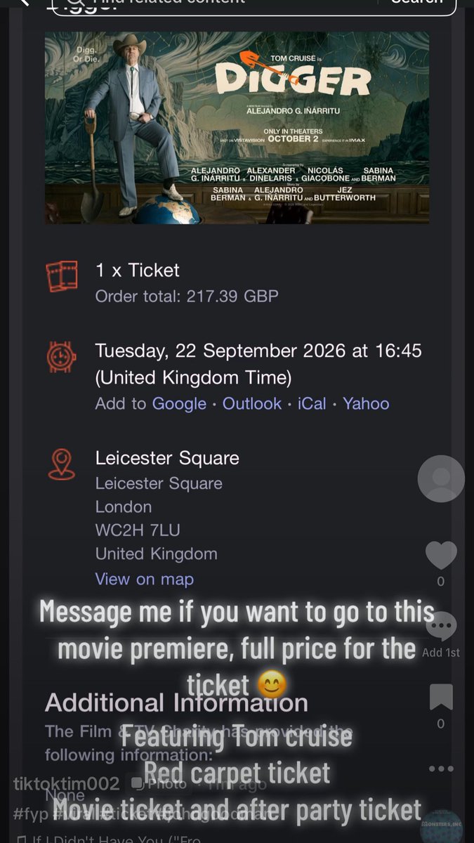 Timothy43563549's tweet photo. Selling my ticket for ideally original price £200 (£17 off already) willing to negotiate on the price. Just need to sell it before the event itself being this Tuesday coming being 22nd 😁😁😁 https://t.co/LnnRgSBB2B