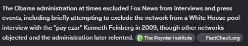 WomanDefiner's tweet photo. He did pull fox news's credentials in 2009. He literally did do that. https://t.co/HLyYmOUNE8