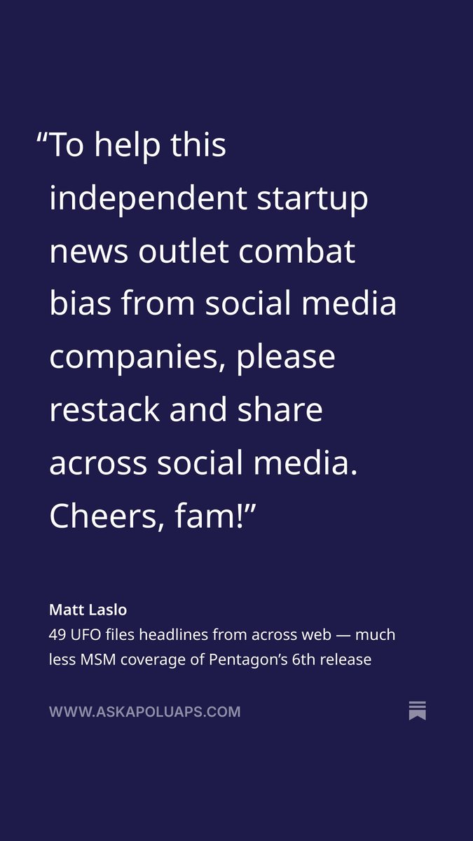 AskaPol_UAP's tweet photo. Help a startup out! 

Subscribe, if you can, or just help us spread the word on social media. Cheers! 

25% OFF SALE for new Subs: https://t.co/K6BZzoRscz https://t.co/pgAJxRtjFj