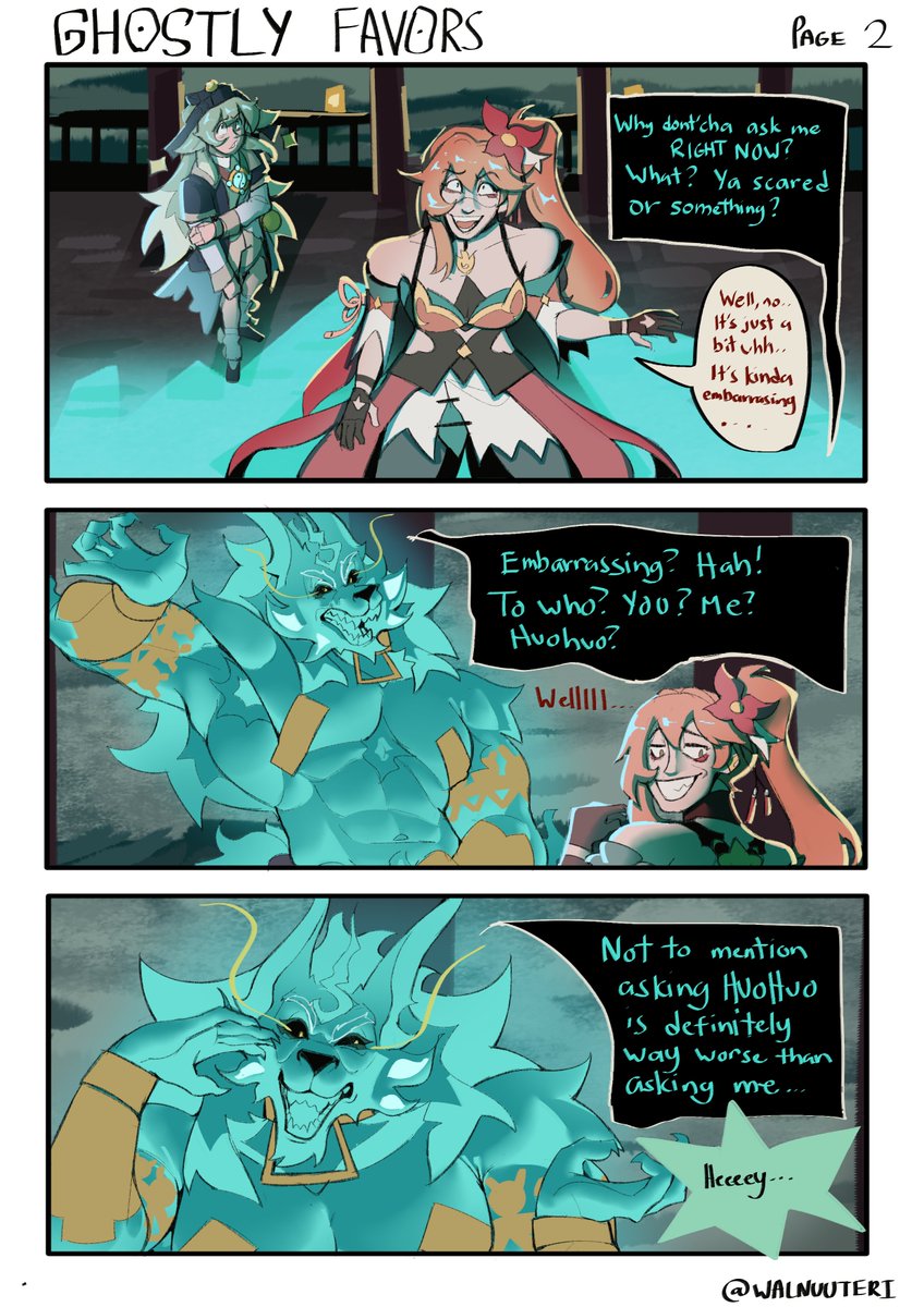 WALNUUTERI's tweet photo. "Ghostly Favors" [Pg. 2]
A bit of an embarrassing topic it seems  

#hsr #furryㅤㅤㅤart https://t.co/u8zO9JGKny
