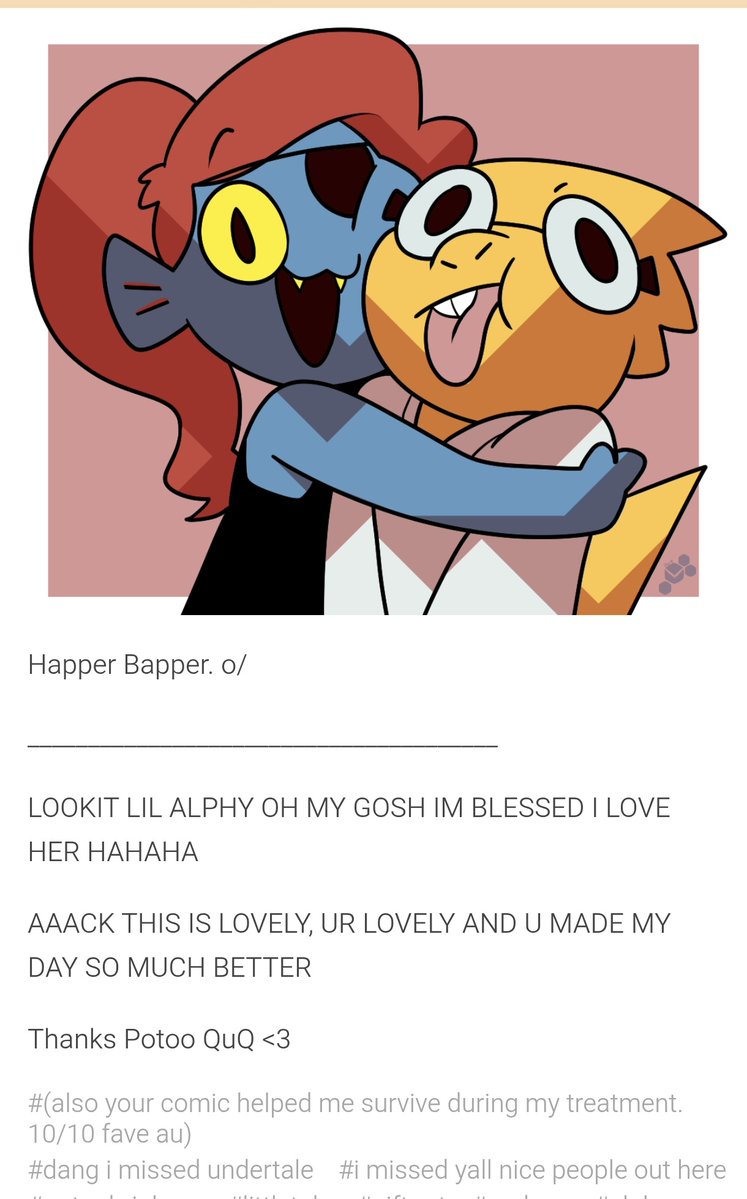 ncromania's tweet photo. They last posted on Tumblr in 2019 apparently, they were fighting a illness and I really hope they got better 

Last thing they drew in the Littletale artstyle was Alphyne and a little Ralsei, not sure if they ever got to playing Deltarune tho https://t.co/IsAtqPt2zn
