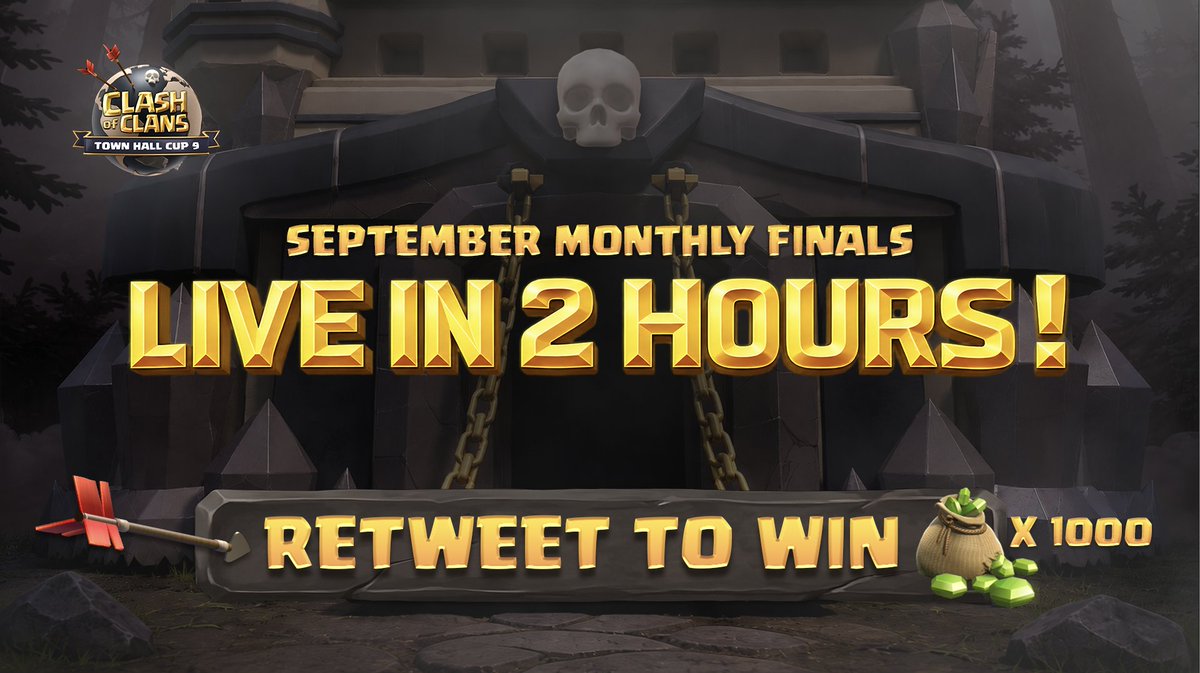 CoCEsports's tweet photo. ⌛ The show starts in exactly 2 HOURS!

📺 https://t.co/k9T32db8oj

🔁  RETWEET this post for a chance to win 1000 gems! https://t.co/Ay3vhqiMcK