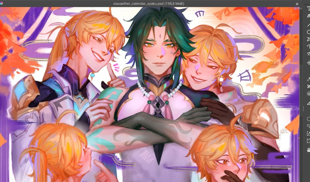 syaku_hm's tweet photo. WIP💚💛
#xiaother https://t.co/WtmevCdWL9