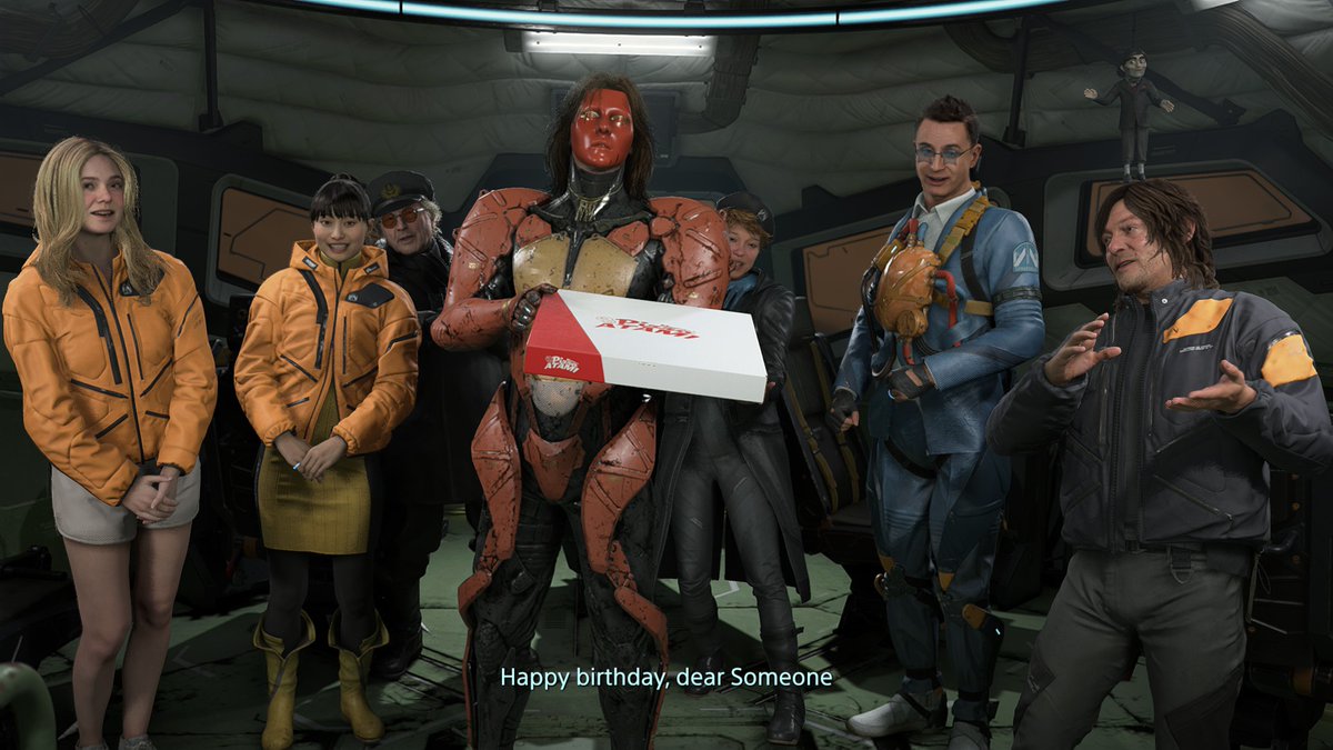 Xaria_AP's tweet photo. I missed seeing this last year, it's awesome
Love that Kojima does Birthday celebration cutscenes in his games
#DeathStranding https://t.co/VoXDPFc5bA