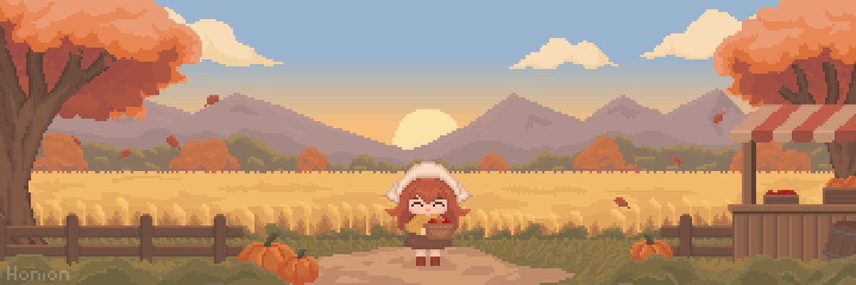 HonionArts's tweet photo. Fields of Gold🌾
This is my creation that I made for the VGen Challenge "Harvest"
#VGen #VGenChallenge #Harvest #PixelArt #GoldenHour #HarvestSeason #Fall26 https://t.co/jsrpvLjChJ