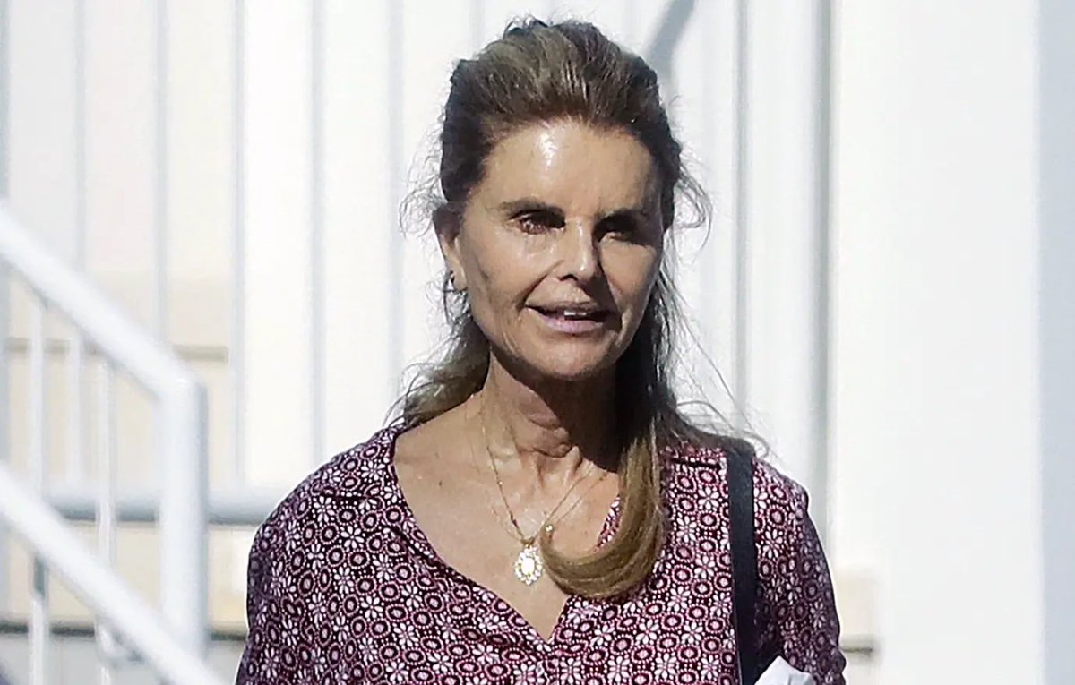 Red_RoRo2024's tweet photo. @mariashriver Maria - you are mindnumbingly stupid…BTW, you are looking like Predator these days.  Is that the look you’re going for? https://t.co/OyKDG6QpCG