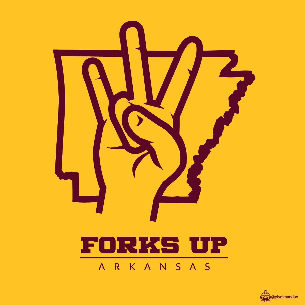 mhathorne's tweet photo. @pixelmandan Arkansas representing!
#ForksUp https://t.co/uFYA1msmKu