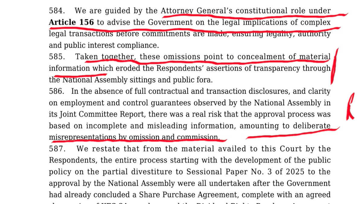 waikwawanyoike's tweet photo. You never appreciate the depth and breadth of the delinquency of this regime until you have fully read the High Court Judgment on the GOK sale of Safaricom shares. https://t.co/9AmidlgNoc