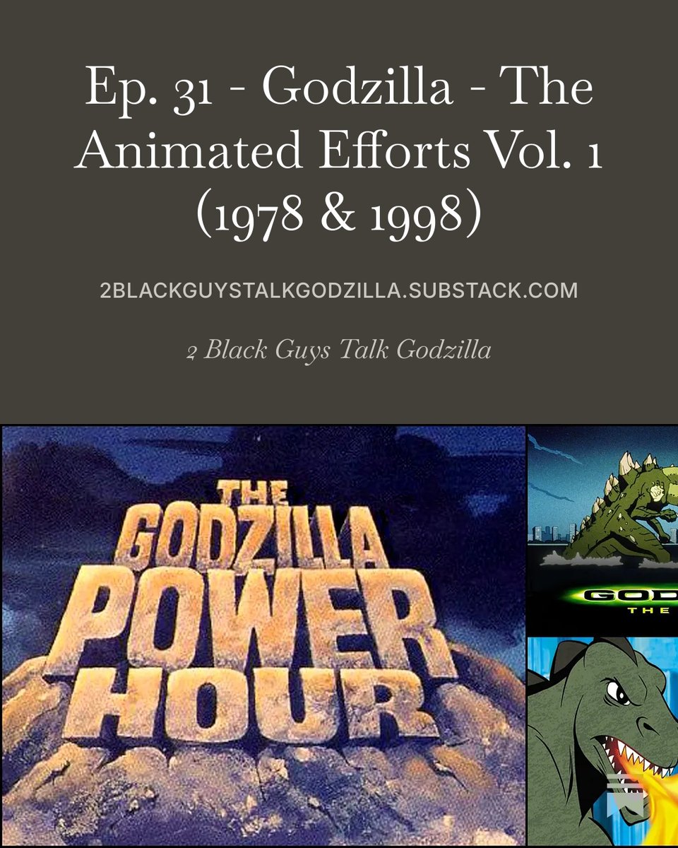 AaronsPS4's tweet photo. Been hearing great reactions to this animated-focused @BlkGodzillaTalk ep @terencebjohnson and I put together. Thanks to those for listening!

iTunes - https://t.co/6YMwlw8lQO
Spotify - https://t.co/AdMtnhjUJO
Substack - https://t.co/E4qlz4neYF
YouTube - https://t.co/mh1ARWnLQE https://t.co/1ihr2At7IK