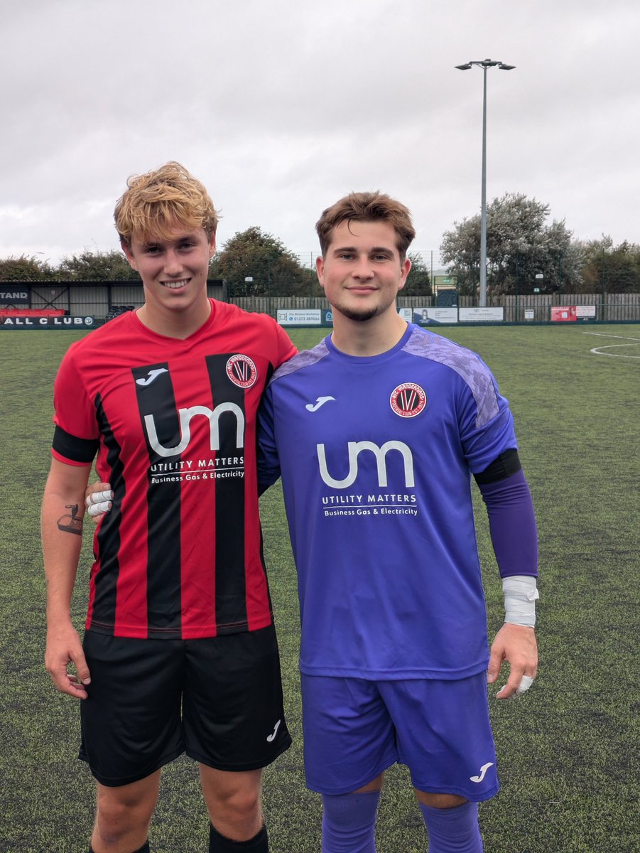 AFCVarndean's tweet photo. Aidan Eckworth-Jones was today's goal scorer and with a fantastic penalty save by Louie Sullivan both share the Utility Matters Man of Match award ⚡ https://t.co/uat14xdmHu