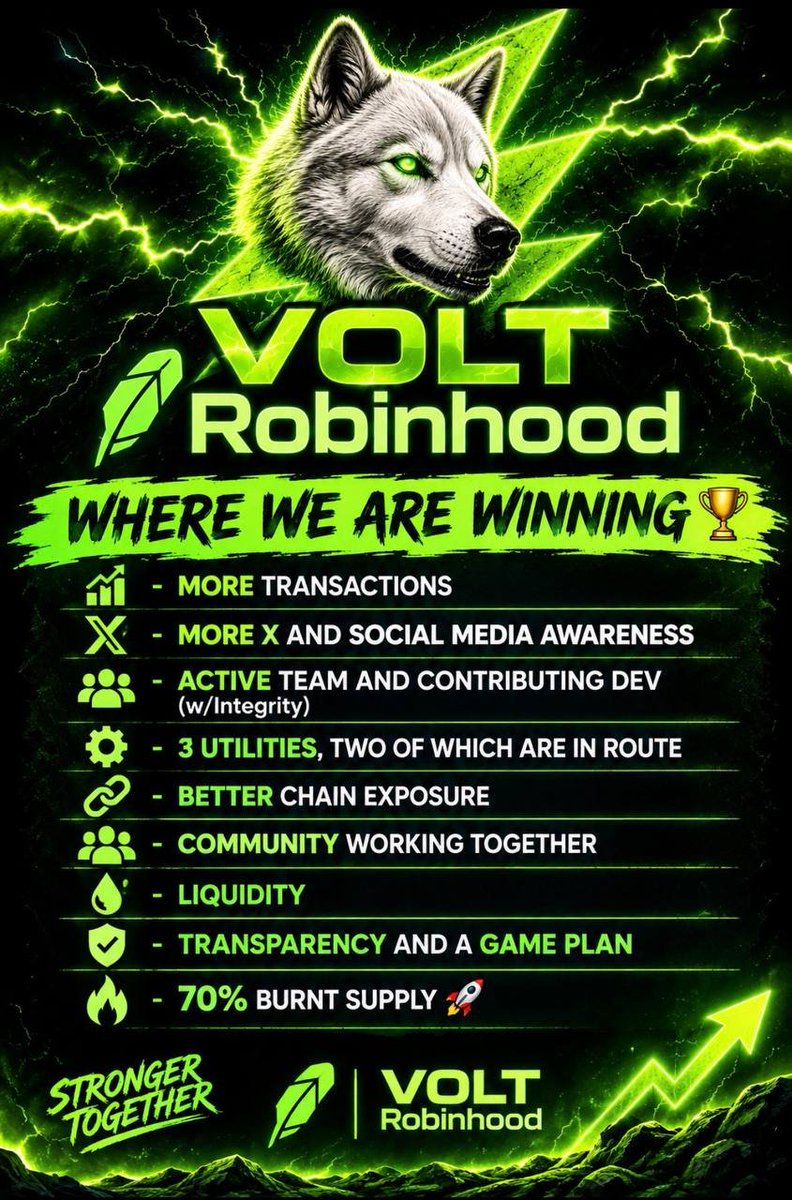 WestonHawk3's tweet photo. Volt inu Robinhood is the way. https://t.co/miwSo1BnvR