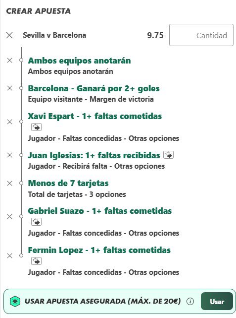 HyperPickss's tweet photo. 💰 ASEGURADA SEVILLA - BARCELONA https://t.co/ytFt8QJL0L