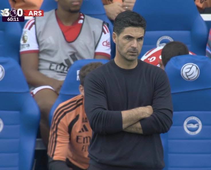 OkoroTalksBall's tweet photo. If you enjoy seeing Mikel Arteta like this, you must be sick https://t.co/SSCb1UBmP0