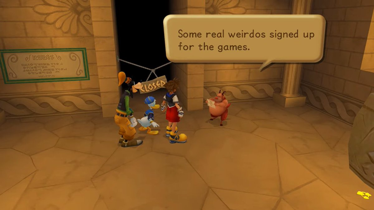 KhayyaamButt's tweet photo. Funny that Heartless legit signed up and don't kill you so they're playing fair. Imagine the salt talk.

Soldier: Not fair man the Keyblade hard counters us

Large Body: You know what cheers me up? Pizza!

Wizard: According to my tome, Pizza + Friends = Fun!

Soldier: Thanks guys https://t.co/C3Dfn9gFX7