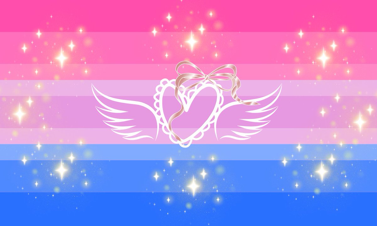 cardinal_craft's tweet photo. Magic Flag (unserious) ~ Bisexual flag for Bis who are magical girls!! 

Requested https://t.co/nQOLqXWpax