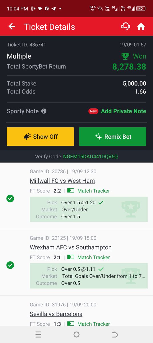 isaacosinakachi's tweet photo. We're Growing 🔥🔥🔥
SAVE1.5ODDS Rollover 🤯🤯
₦1,000 → ₦1Millon🔥💯🔥

Day 7 ✅✅ BOOM ✅ ✅ 
Saving 1k+ ✅✅
Vault 👍 3k+ ✅✅ 
Current Vault 👍 4k+✅✅

Drop your winning tickets🔥🙌 👇
Day 8 Loading...✅✅ https://t.co/jDKRPz7pbr