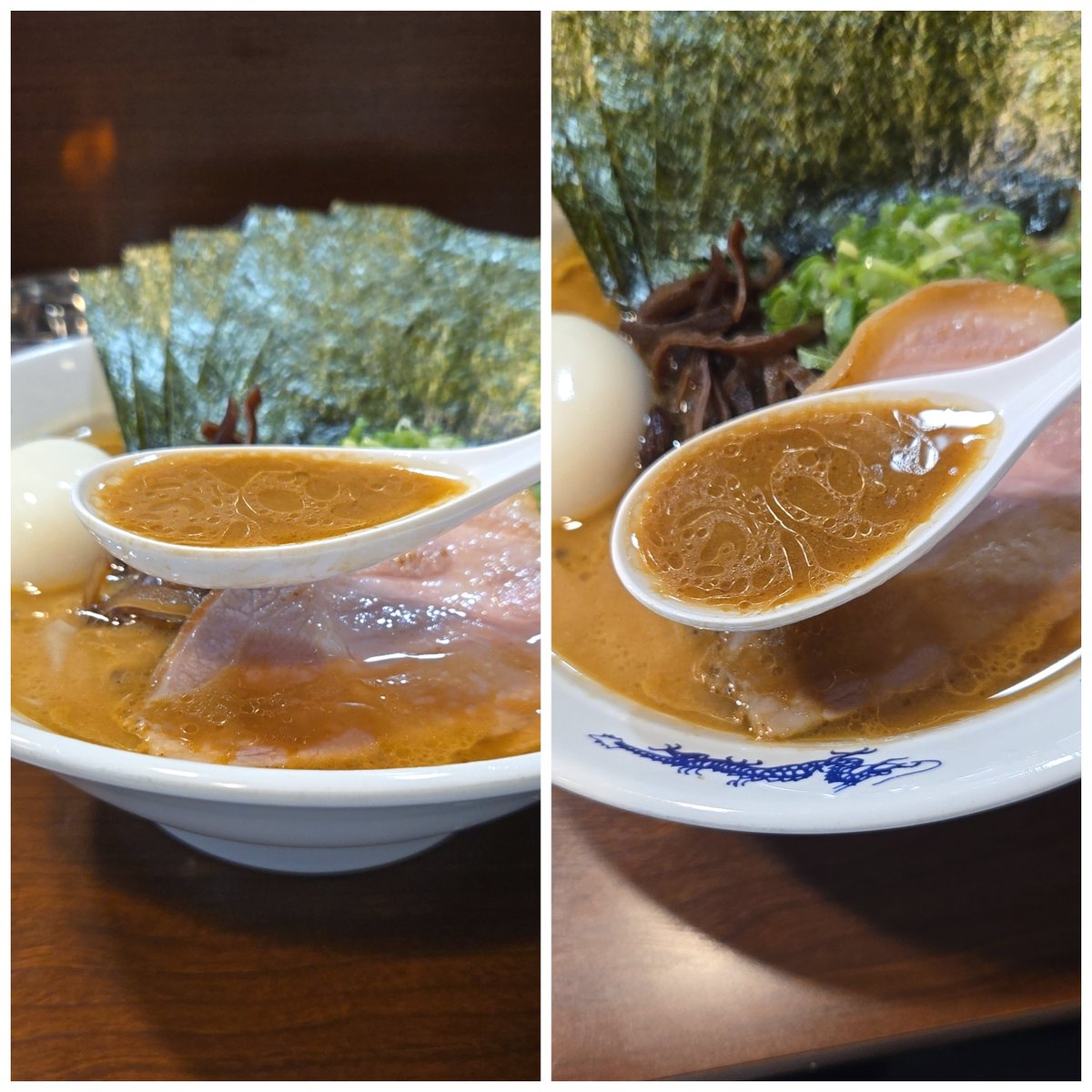 KaizokuoMa's tweet photo. 【ラーメンニキ 新橋】新橋
ストロング醤油豚骨ラーメン(硬め,薄め)+国産有明海苔
訪麺🍜強靭な旨味纏う豚骨soup！どっしり重厚な動物系に薄めも力強い醤油感…円やかでコク深い味わいと🧄boostで昇華する余韻が堪らない珠玉の逸杯♪めッちゃウマ──ッ!!
直前炙りの🥩や木耳も最高😍
超絶美味‼️🙏💥💯 https://t.co/gxus6dyC63
