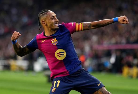 Debbybruno3's tweet photo. Raphinha hattrick! Mbappe will have to look for something else to campaign for the Ballon D’or next year. The Pichichi is gone 😅 https://t.co/UX985nensH