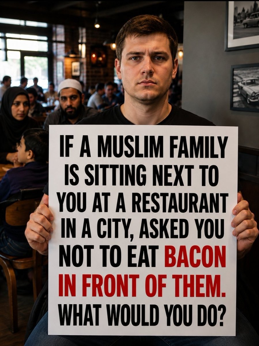 rozali_126's tweet photo. IF A MUSLIM FAMILY IS SITTING NEXT TO YOU AT A RESTAURANT IN A CITY ASKAED YOU https://t.co/aisu5DdgUo