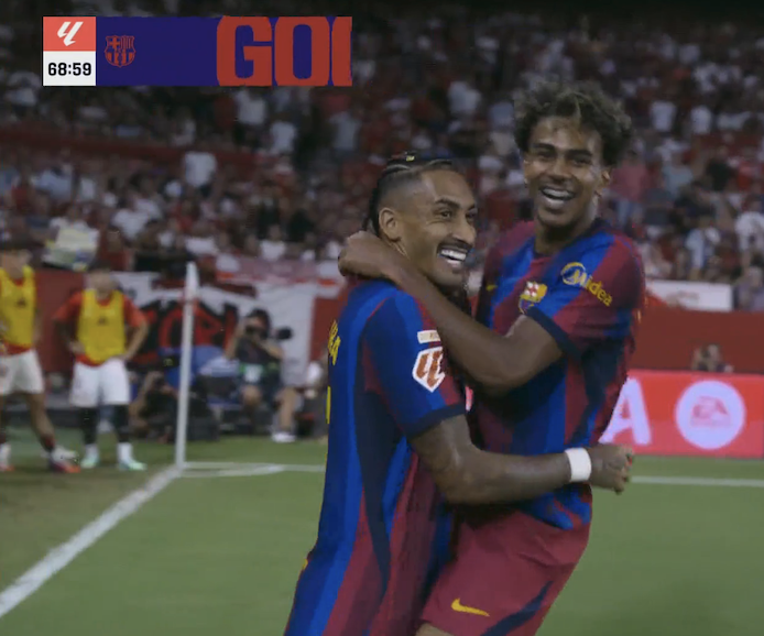 TouchlineX's tweet photo. 3-1 FC Barcelona.

GOOOOOOOOOOOOOOOOOOOOOOOOOOOLLLLLLLLLLLLL RAPHINHA HATTRICK !!!!!!!!!!!!!!!!!!!!!!!!!!!!!!!!!!!!!!!!! RAPHINHA HATTRICK !!!!!!!!!!!!!!!!!!!!!! RAPHINHA HATTRICK !!!!!!!!!!!!!!!!!!!!! LAMINE YAMAL ASSIST AGAIN !!!!!!!!!!!!!!!!!!!!!!!!!!!! 🔥🔥🔥🔥🔥🔥🔥 https://t.co/knKWxN4RZf