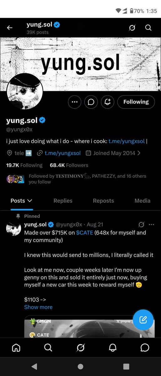 AceVibeX's tweet photo. @sol_promise @yungx0x Thank you king Promise.

@sol_promise 

tngu5chVkPdehHMU3bKgVG4BFMmAvZHRwviyjBw1BoM https://t.co/SgXYQWMg47