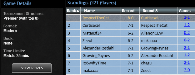 RespectTheCat90's tweet photo. locked for top 8 in MTGO Modern Qualifier 🐶🐶🐶 https://t.co/JNvDpdKXp1