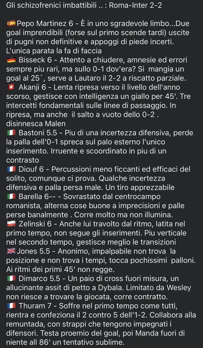 europa_inter's tweet photo. #RomaInter review from our Inter Club Brussels / Pagelle dal nostro @Inter Club di Bruxelles. Voti e commenti dal nostro socio @derkaiser58 #amala #IMInter #FCIM #ForzaInter #InterClub #campionato #pagelle #fcim1908 #Inter #nerazzurri #SerieAEnilive #SerieA https://t.co/4gmDWDuSX3