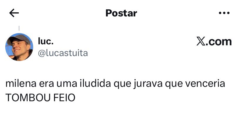 fahanj0s's tweet photo. Por que a Milena não podia ter o direito de achar que podia vencer o programa? Houve algum esquema que era pra outra vencer desde o começo e vocês já estavam sabendo? Porque  pra esse tipo de comentário existir é que algo pago tinha. Ou o que? https://t.co/THUbm0Ibrm