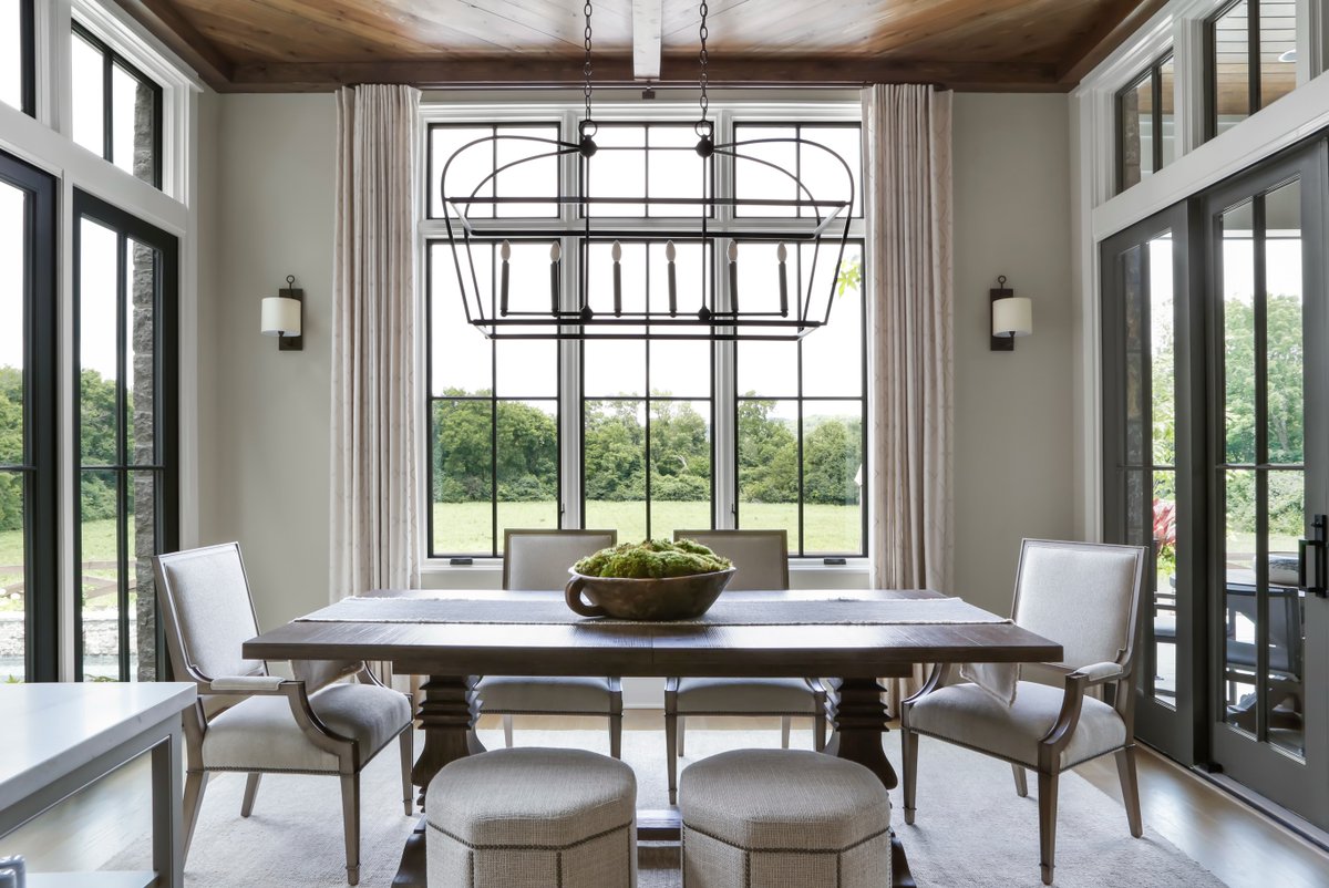 DemetraChiotti's tweet photo. This kitchen and dining space perfectly combine functionality, beauty, and performance. Aligning our client’s aesthetic with quality design that stands up to everyday life is the best part of what we do. https://t.co/F612rxv1pU