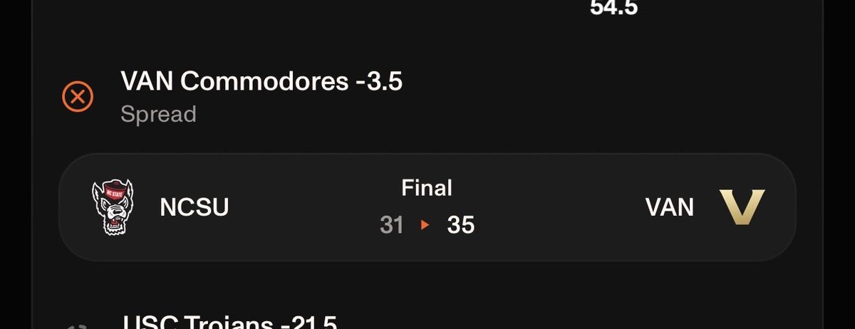 UTCheckerboards's tweet photo. @Novig Cool. Showing as a loss for me https://t.co/F9rjb0UaAQ