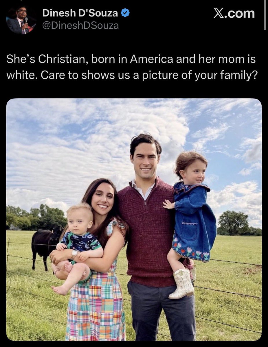 swd2's tweet photo. Someone responded that Brandon is married to an Indian and her dad (noted right wing nutjob) responded  by throwing his whole heritage right under the bus. https://t.co/mpd30mkVyk