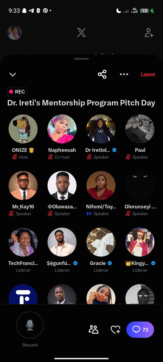 TechFrancisca's tweet photo. Having opportunity to do this  means a lot to me after 1 year of trying to get in. Pitching and applying to be a mentee under Dr.ireti  @ireteeh which I believe will help my growth. https://t.co/LzLVqIIO6H