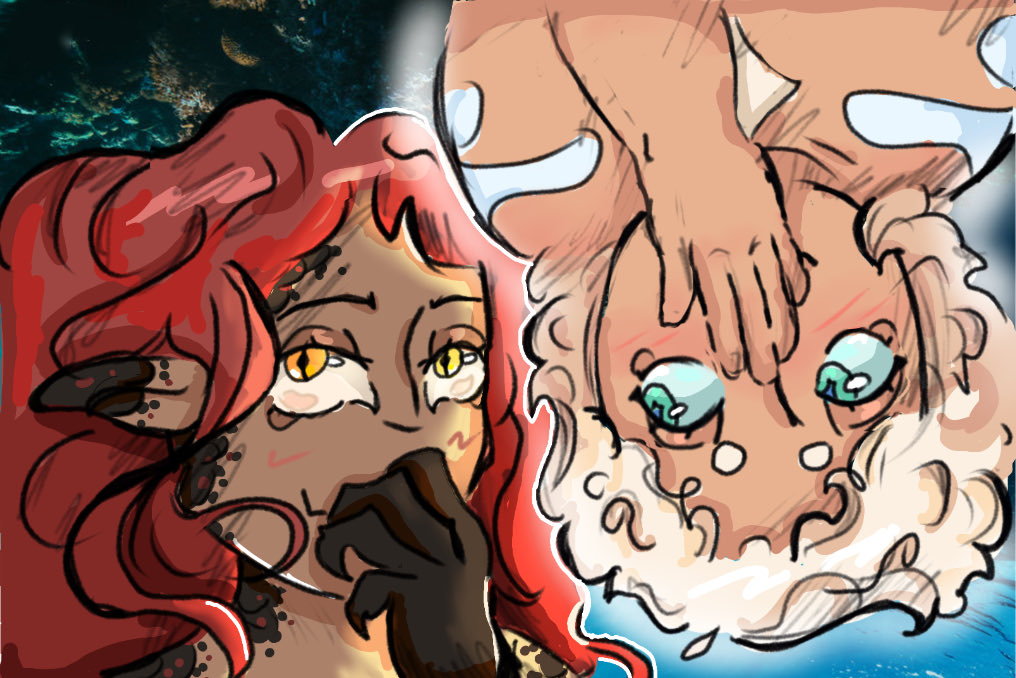 vivian853's tweet photo. Quick doodle 
#goodomens #deepseaomens #fanartㅤㅤㅤㅤ https://t.co/kT0hyA1moo