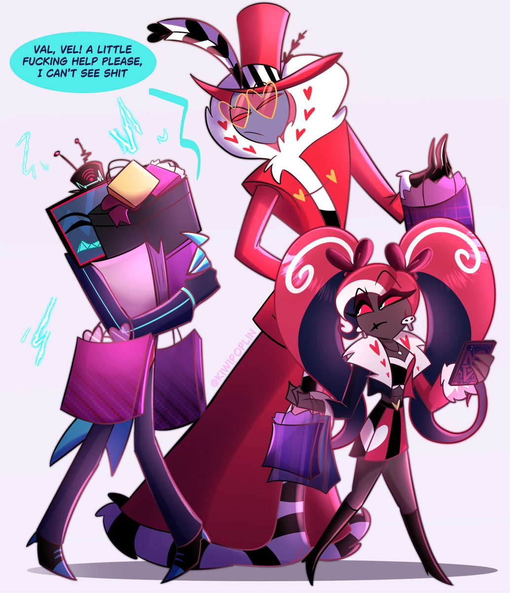 kiwipoplin's tweet photo. Lend a hand? 🛍️

#hazbinhotel #hazbinhotelvees https://t.co/tjVcdbBpKA