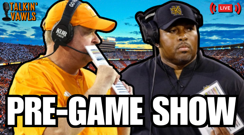 TalkinVAWLS_pod's tweet photo. It's GAME DAY!! Join us LIVE at 645pm ET for our weekly tailgate show!  We'll get you geared up for kickoff as Tennessee takes on Kennesaw State!

Link on comments https://t.co/BN347Rei5n