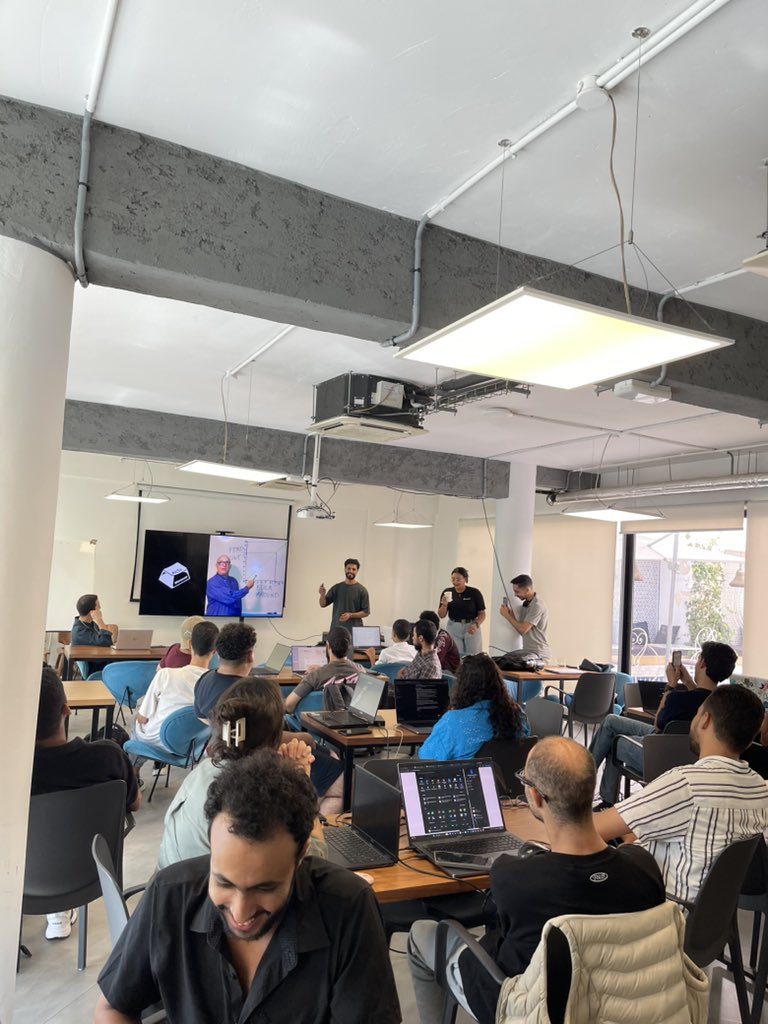 hzeghari47's tweet photo. AMAZING meetup 😍

Really enjoyed it.

The demos, the building &amp; especially the side conversations with people experimenting with AI made it a great session.

Big thanks to everyone who made it happen 🙏
@spacexai @bot @cursor_ai https://t.co/9cYaWbq6lF