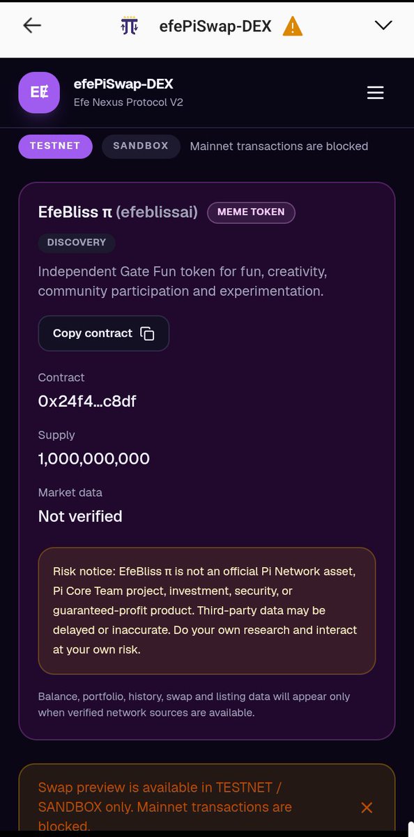 EfeBlissAi's tweet photo. @efeblissai is coming to @efePiswap! 🚀  

EfeBliss π ( $efeblissai ) – fun meme token for creativity, community &amp; pure vibes. Independent Gate Fun experiment. No promises, just good energy. Let’s build! 🌟 https://t.co/d12eRNfIdt