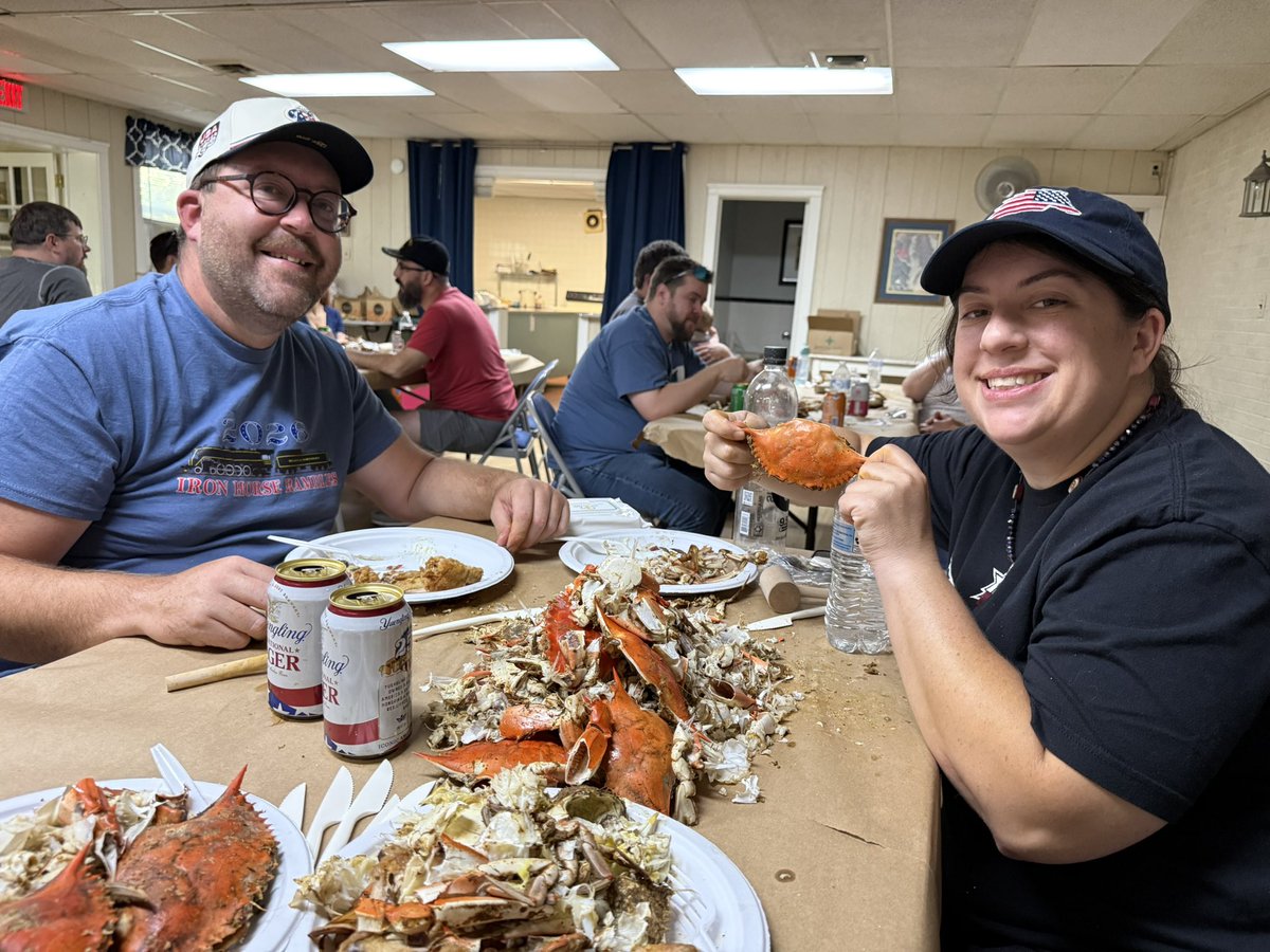 LPMaryland's tweet photo. Bushels of crabs, 100-piece chicken, new folks and familiar friends.  Live Free 🗽 🦀 🍗 https://t.co/FlvAD6x4Fl