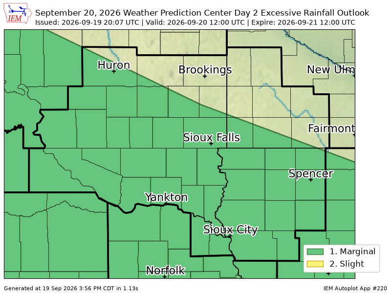 iembot_fsd's tweet photo. WPC issues Day 2 Marginal Risk Excessive Rainfall Outlook at Sep 19, 20:07z for FSD https://t.co/u9y0OxrJOp https://t.co/xyCK6FGOXc